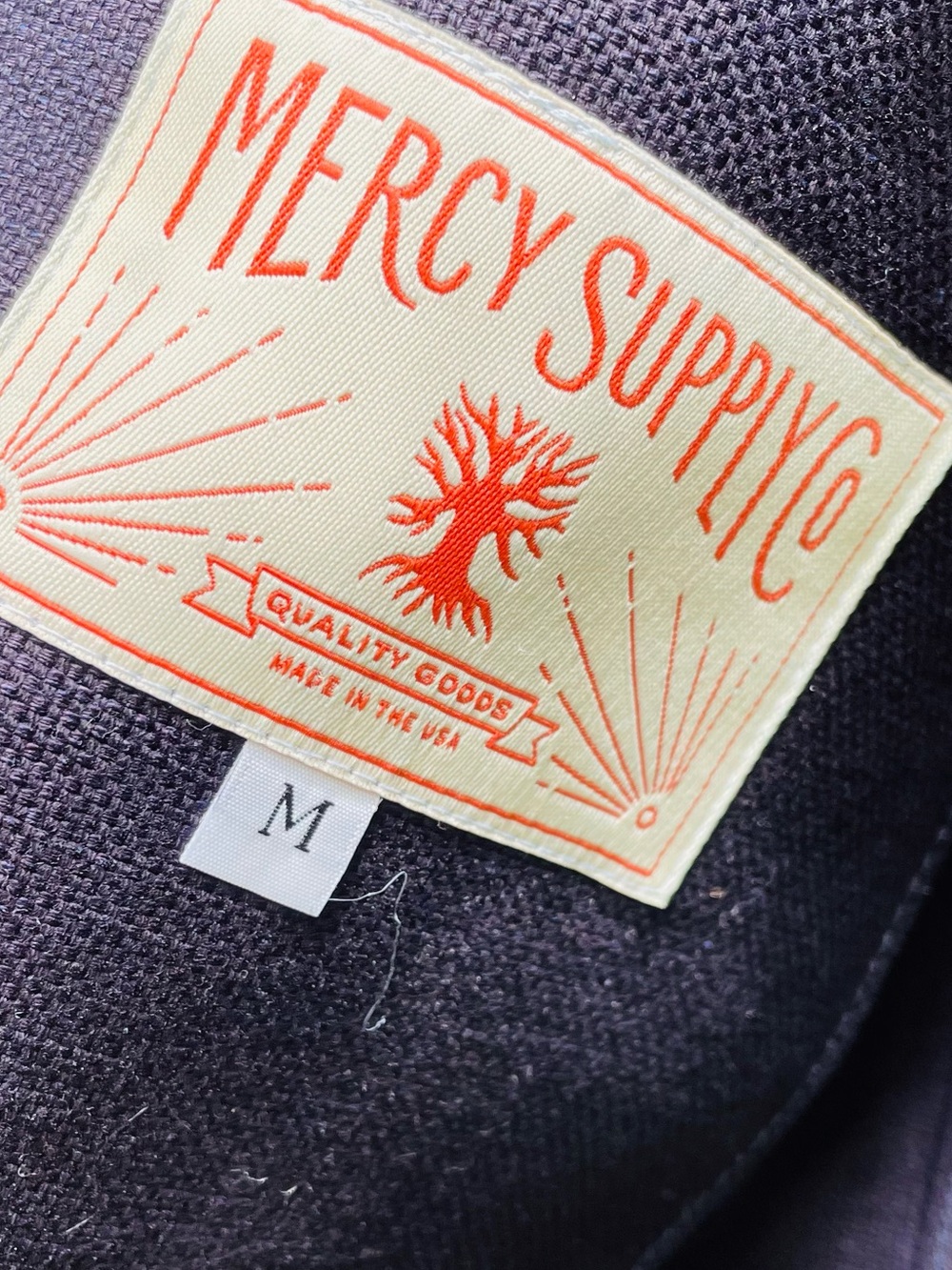 Mercy Supply Co ( Sidnaw )20 oz Waxed Canvas Jacket Size Medium Men’s - Picture 3 of 6